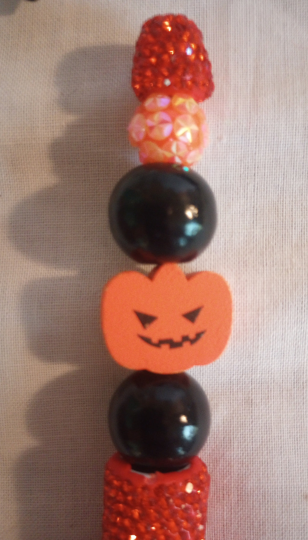 The Lady Sue Black Beaded Jack O Lantern Pen