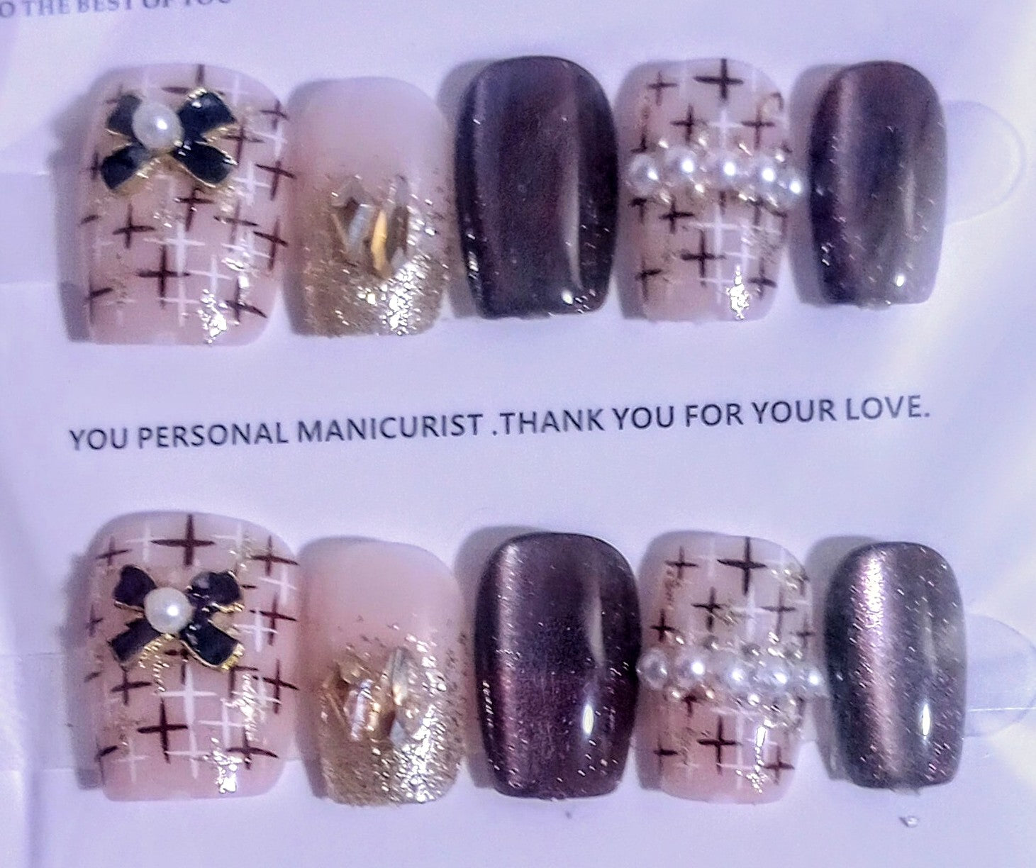 All About Plaid Nail Set, Size L